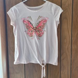 Sz 14 - Children's Place- Pink Sequin Butterfly w/ Tie Front